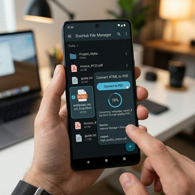 How to Open and Convert Local HTML Files to PDF on Android